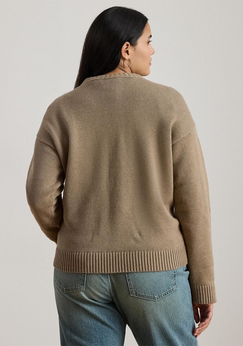 Plus Size Intarsia-Knit English Setter Sweater