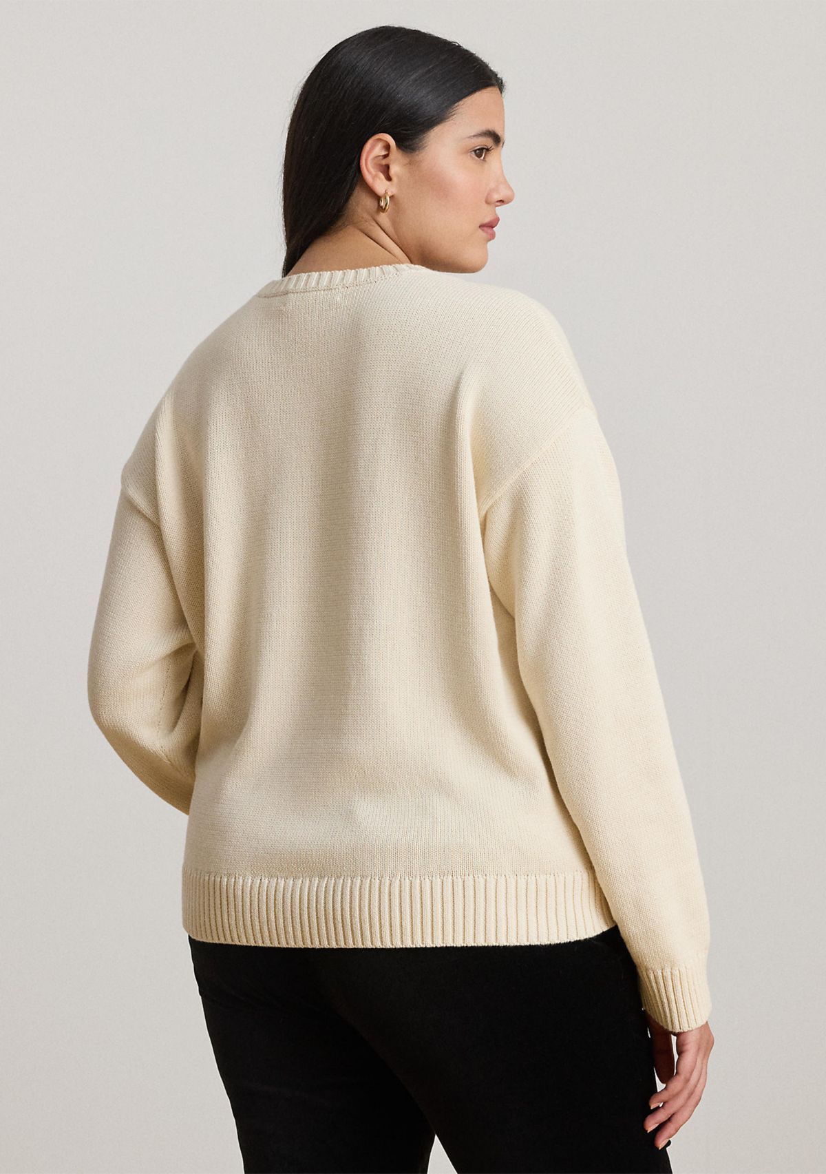 Embroidered Cotton Crewneck Sweater