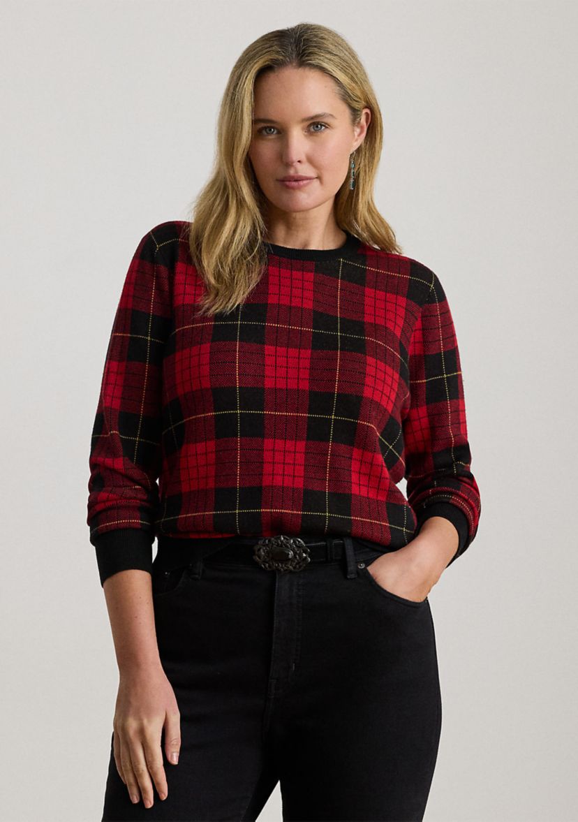 Plus Size Plaid Sweater
