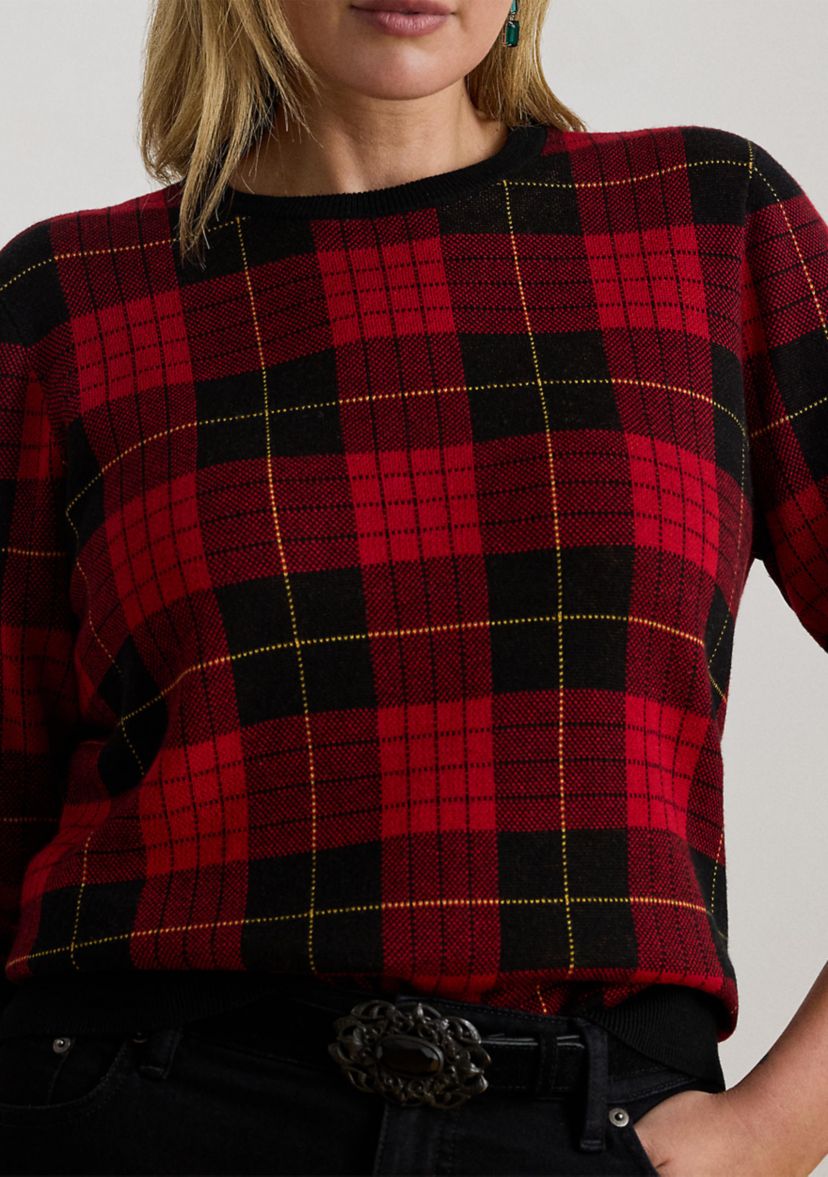 Plus Size Plaid Sweater