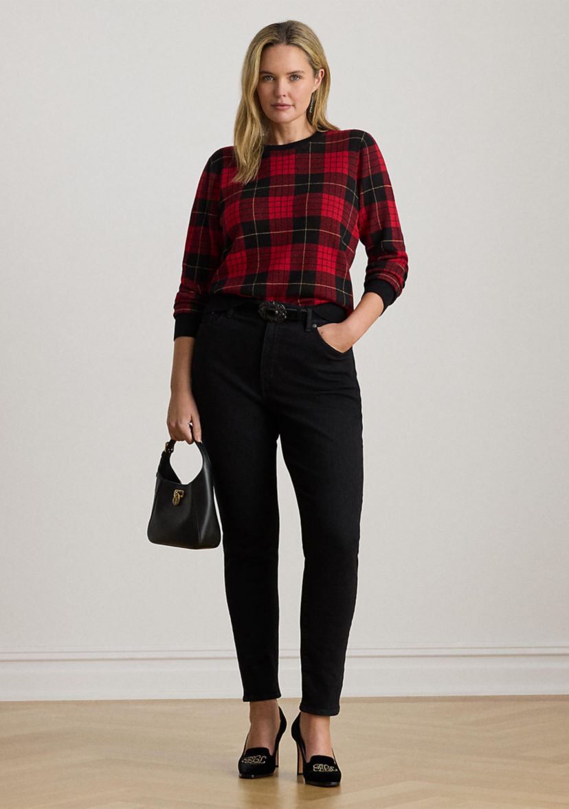 Plus Size Plaid Sweater