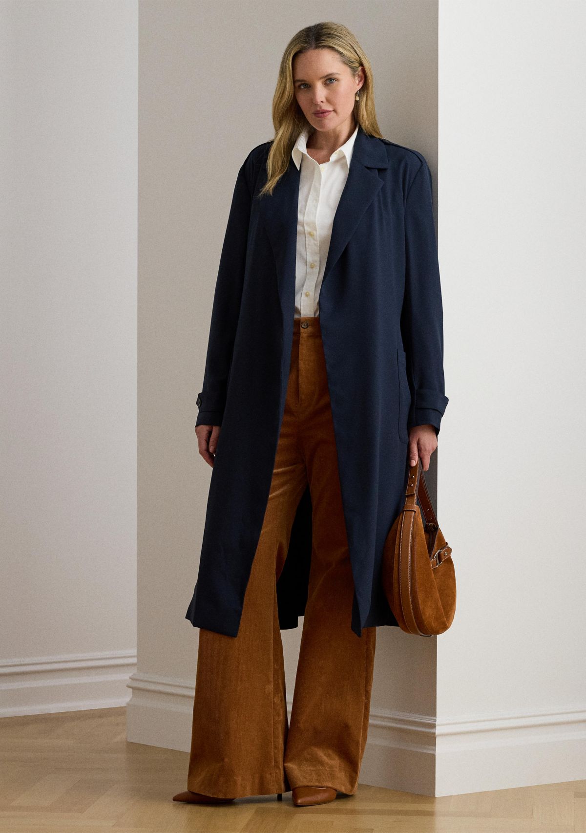 Double-Faced Georgette Wrap Coat