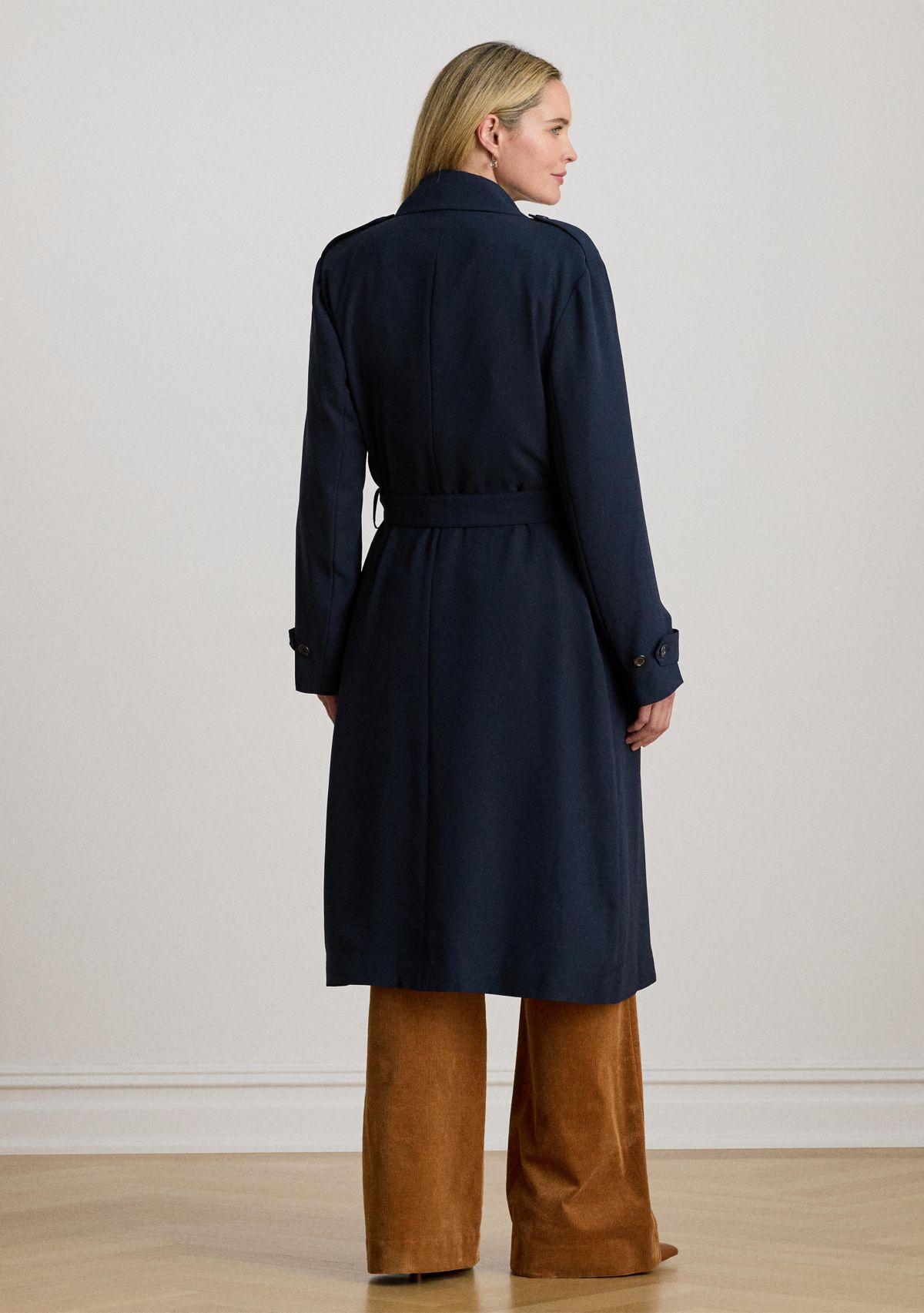 Double-Faced Georgette Wrap Coat