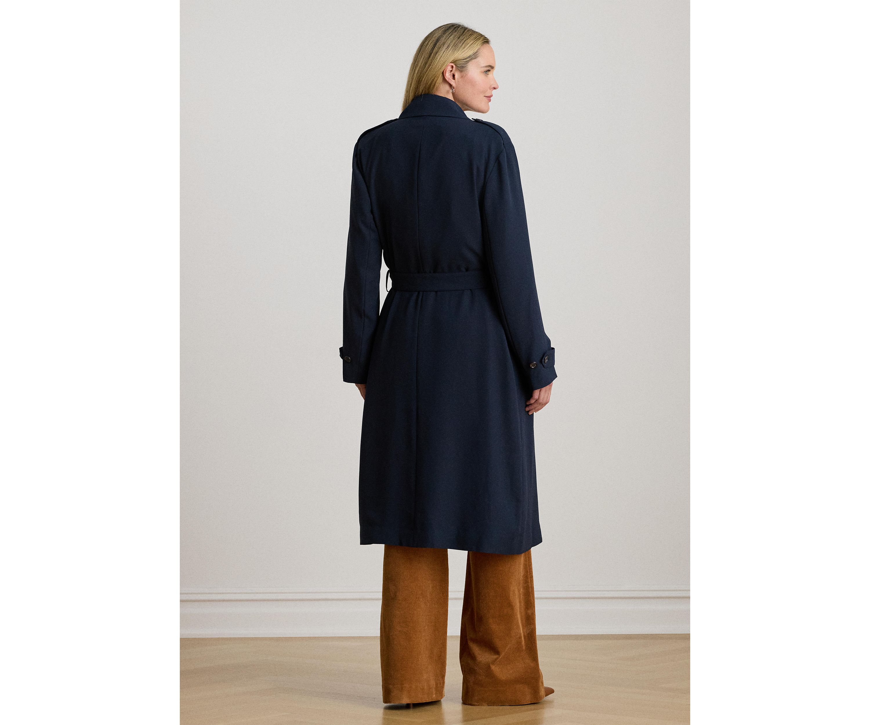 Double-Faced Georgette Wrap Coat