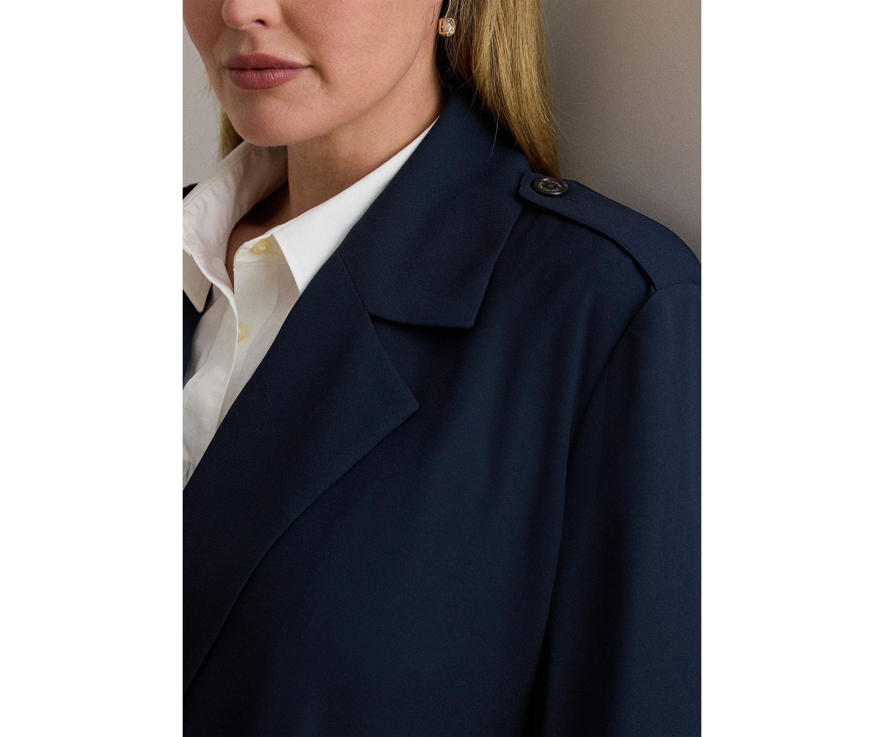 Double-Faced Georgette Wrap Coat