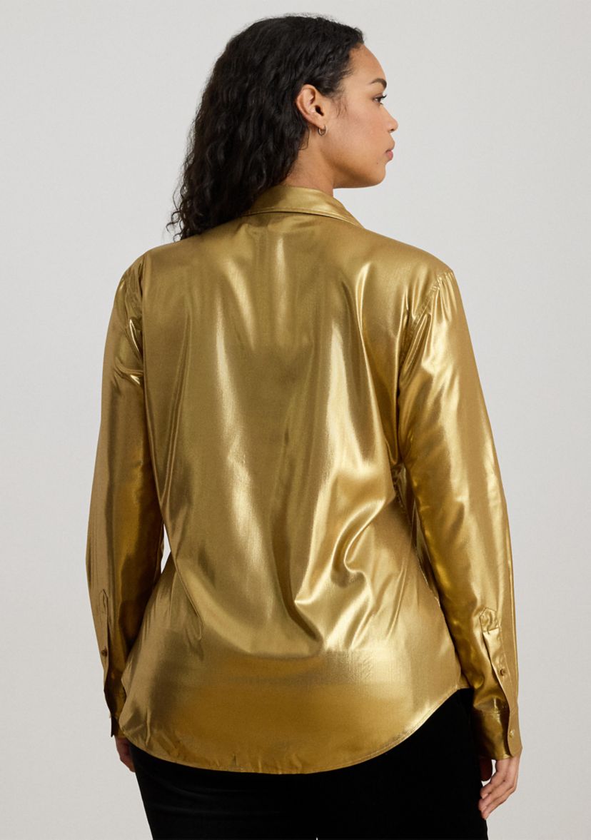 Metallic Chiffon Shirt