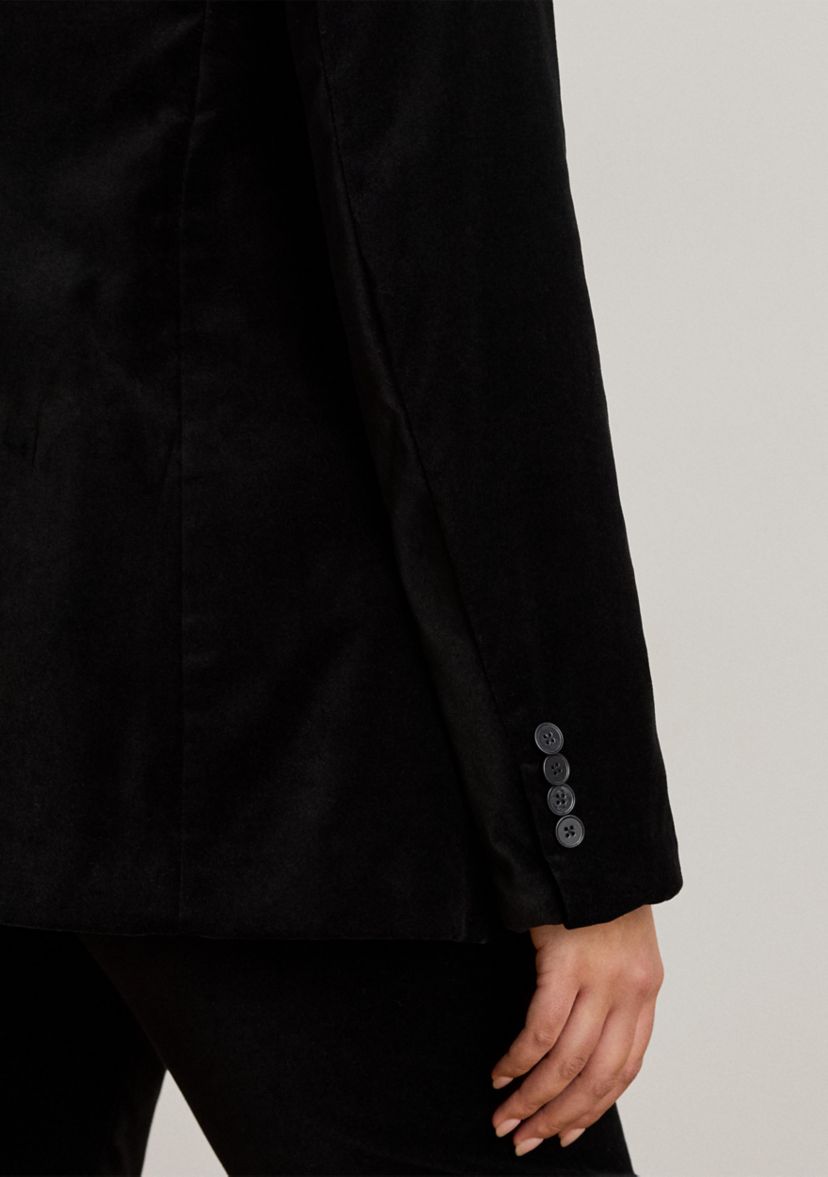 Plus Size Stretch Velvet Blazer