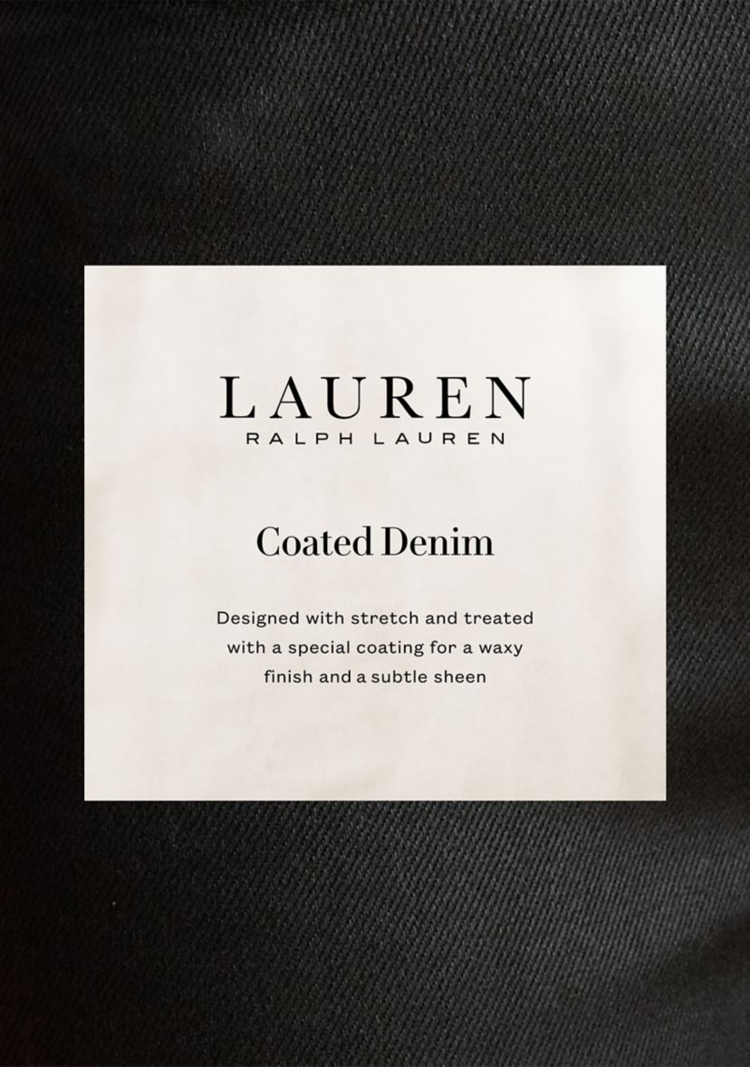 Plus Size Coated High-Rise Straight Ankle Jeans