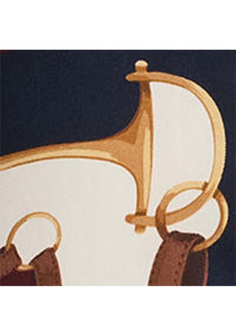 Plus Size Equestrian-Print Twill Midi Shirtdress