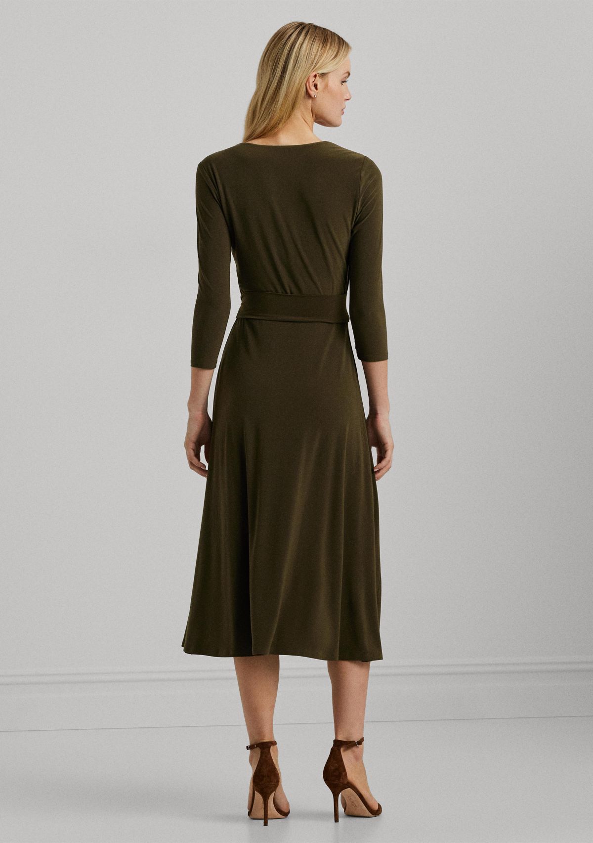Womens Surplice Jersey Dress