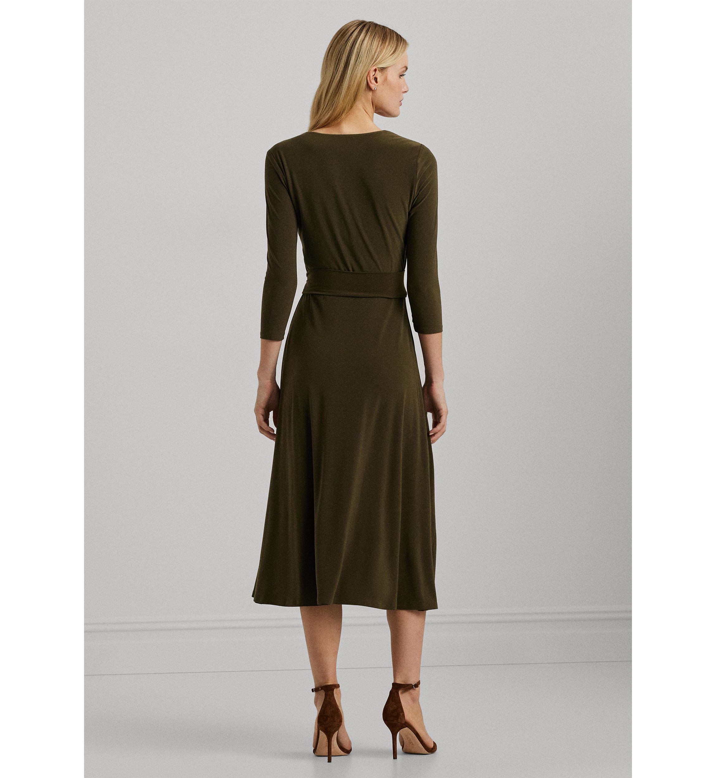 Womens Surplice Jersey Dress