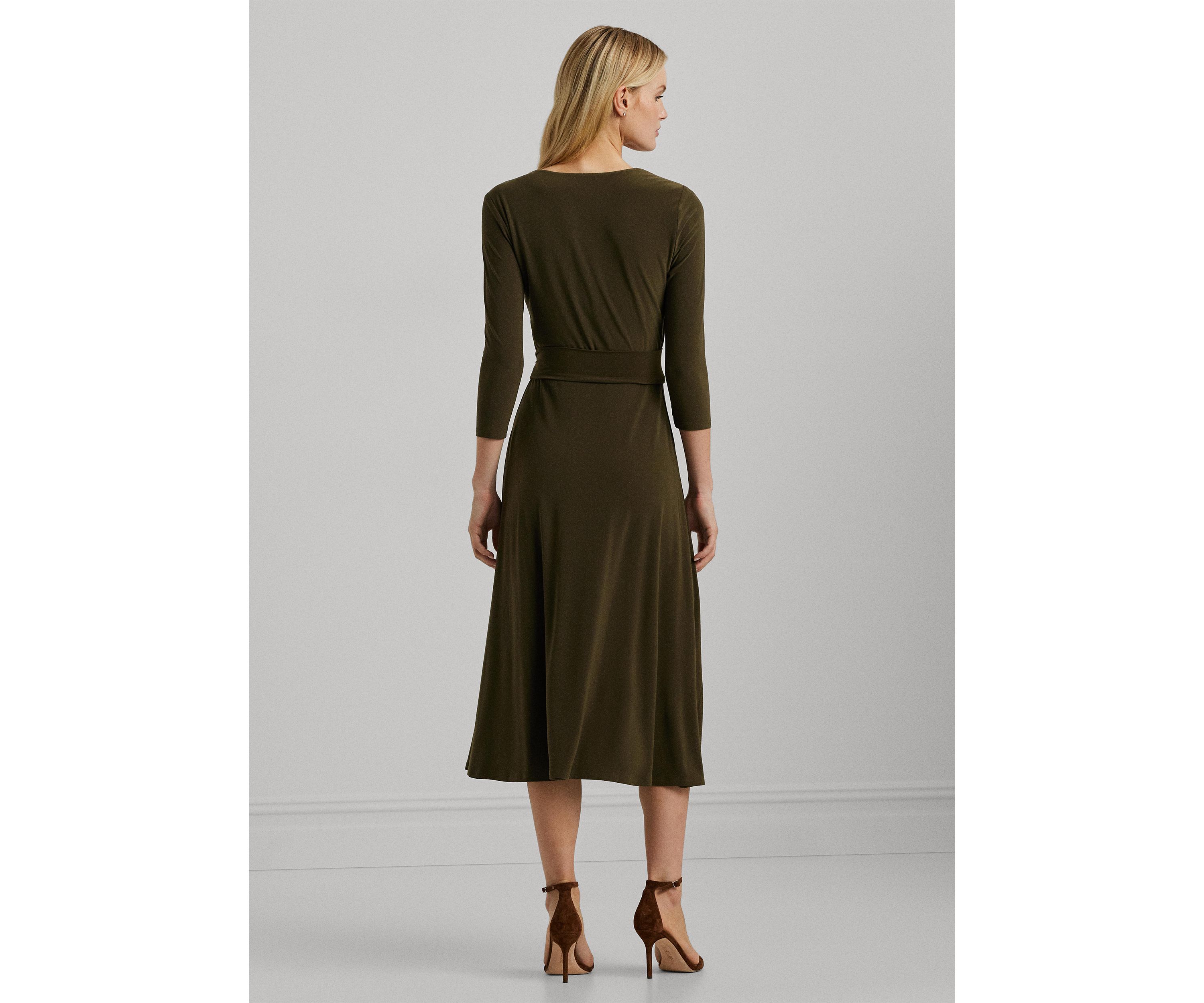 Womens Surplice Jersey Dress
