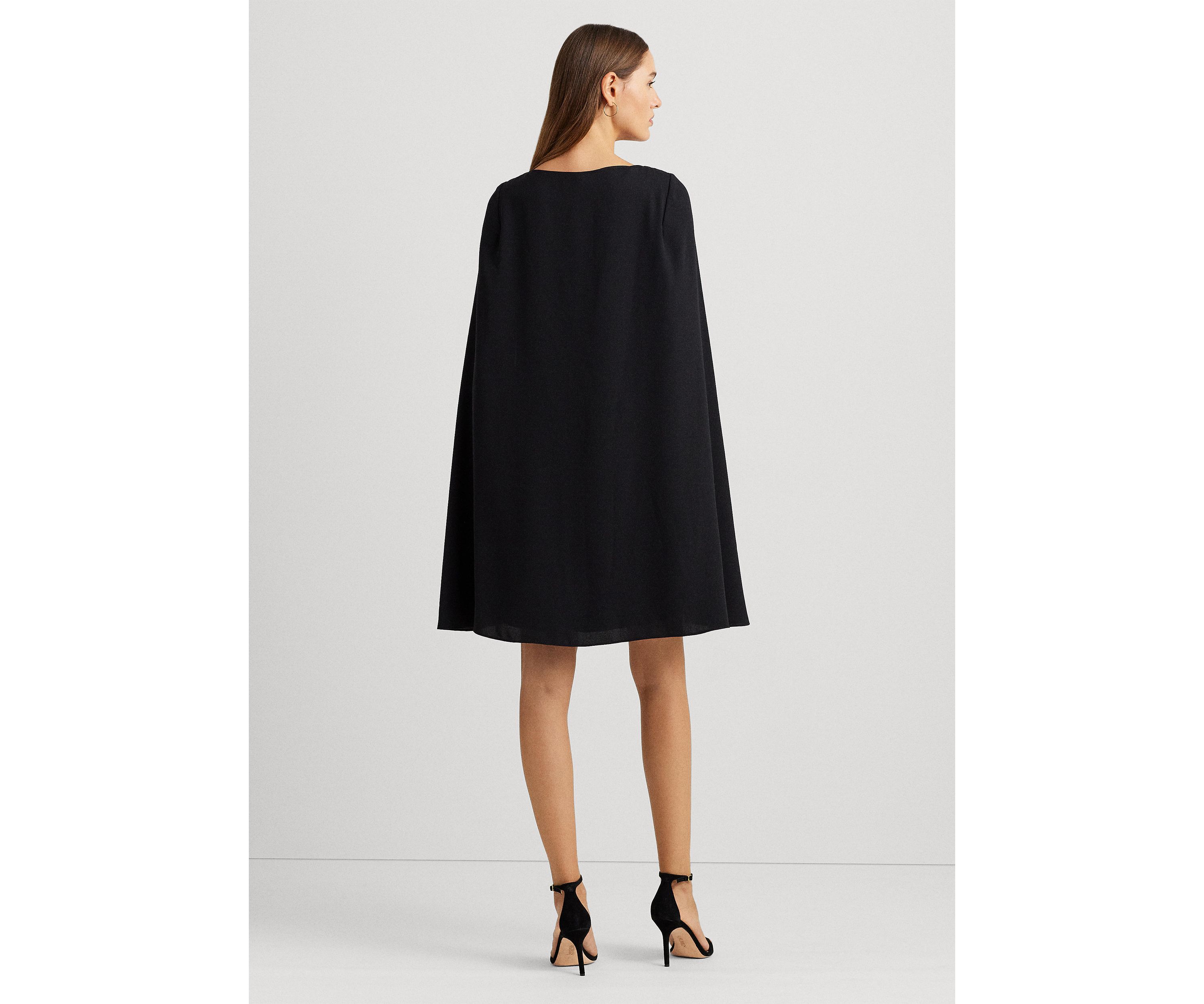 Cape Georgette Cocktail Dress