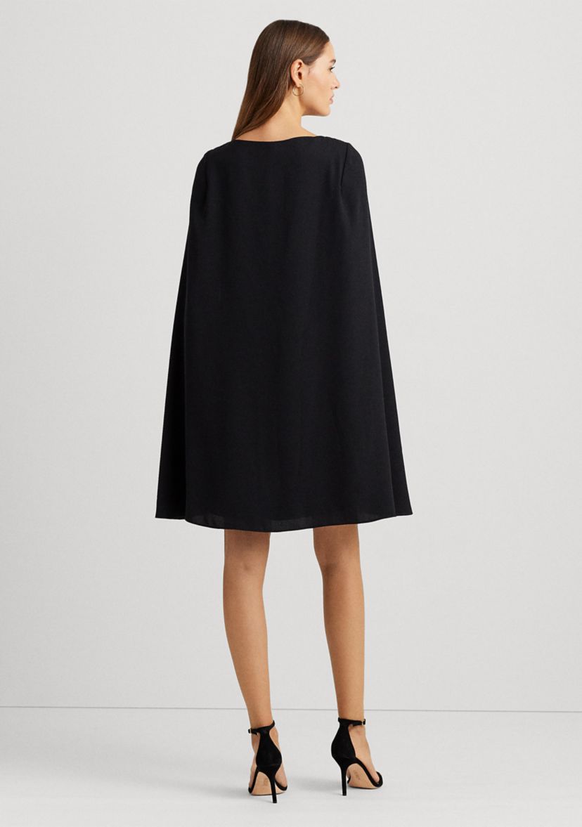 Cape Georgette Cocktail Dress