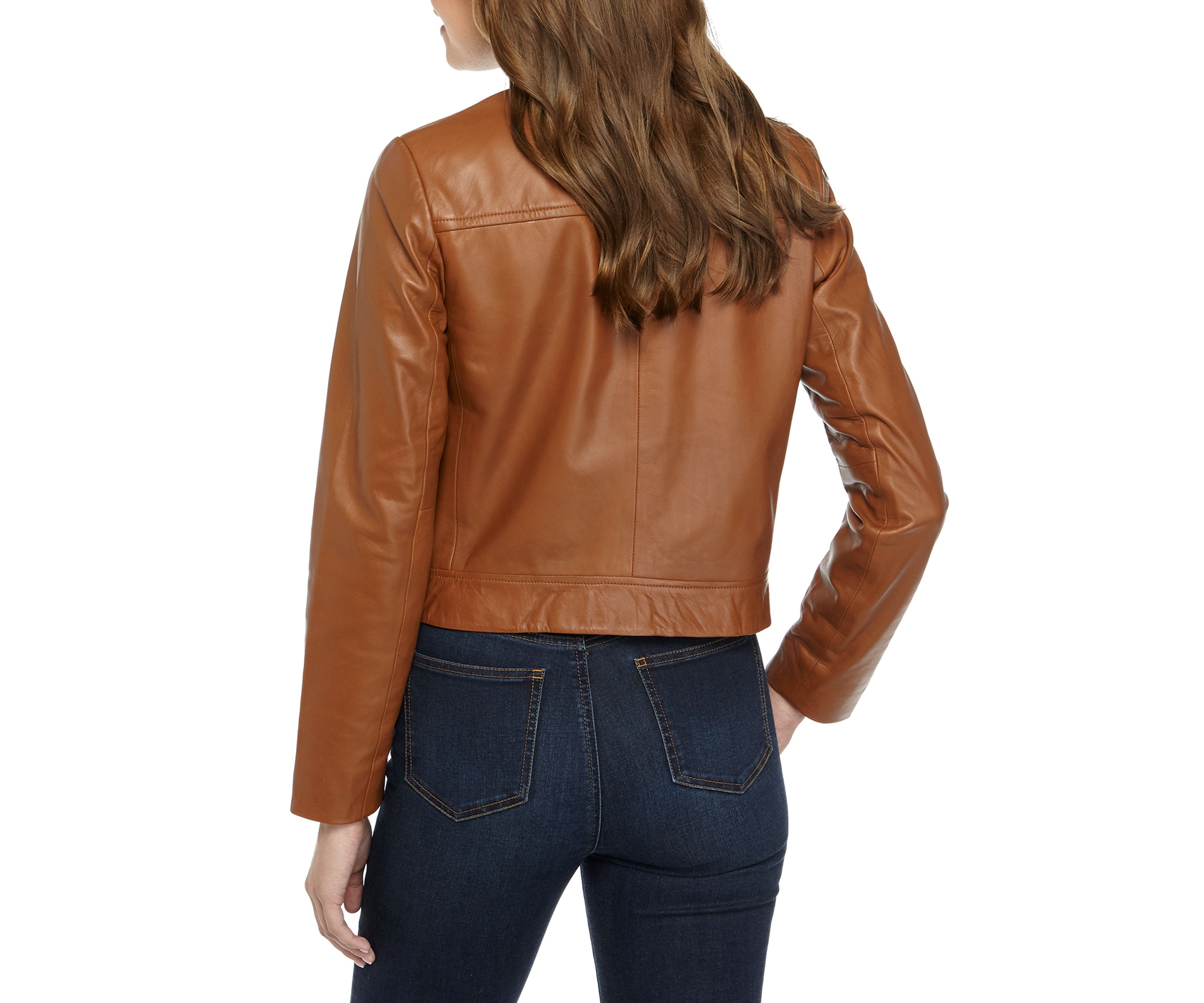 Womens Leather Moto Jacket 
