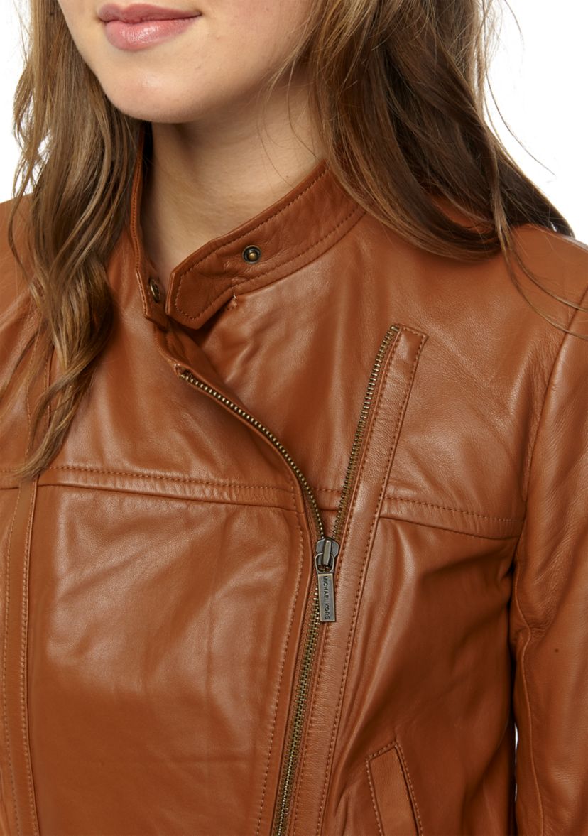 Womens Leather Moto Jacket 