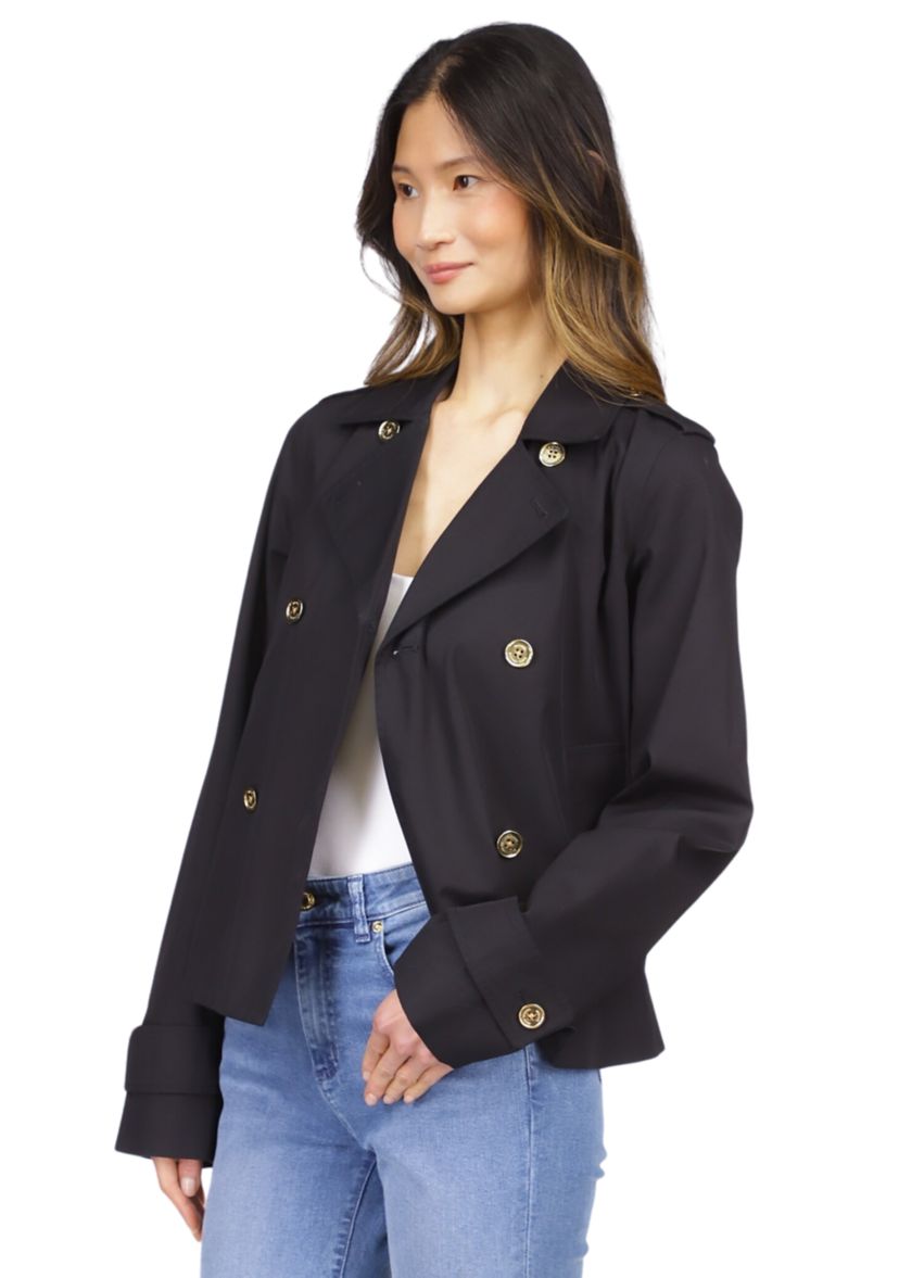 Womens Long Sleeve Double Breasted Trench Coat