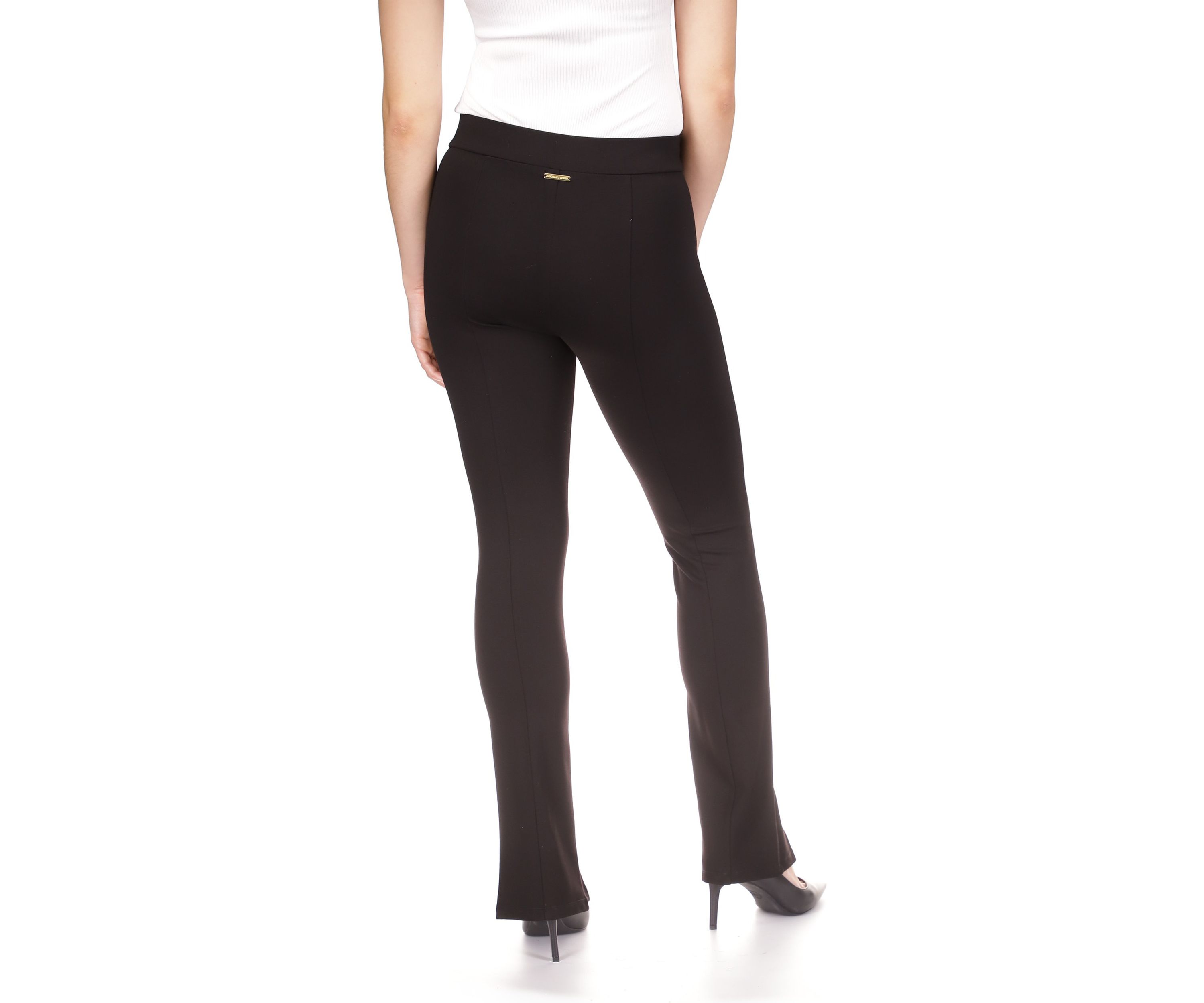 Womens Solid Split Hem Leggings