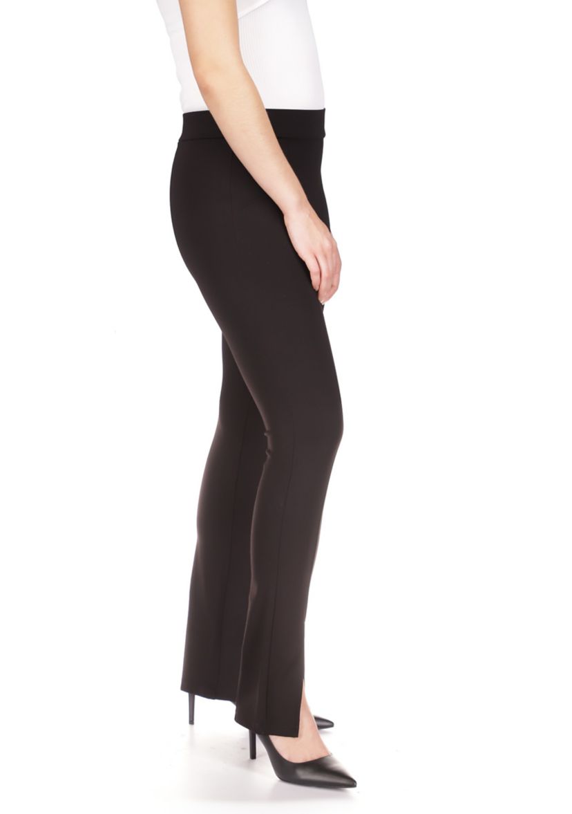 Womens Solid Split Hem Leggings