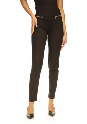 MICHAEL Michael Kors Women's Red Zip Pocket Pants, Black, X-Large -  0196237565150