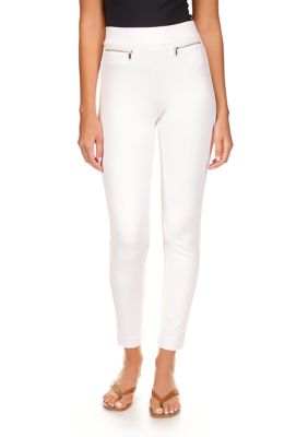 MICHAEL Michael Kors Women's Red Zip Pocket Pants, White, X-Large -  0196163811536