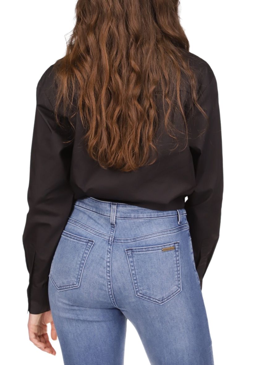 Womens Poplin Tie Shirt