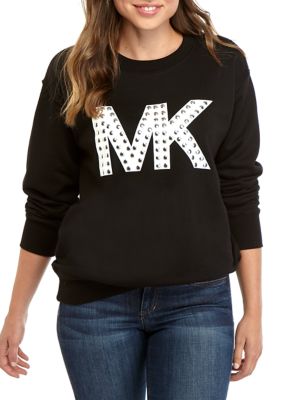 NWT- Michael Kors Women's MK Logo Hoodie (Size: M) 