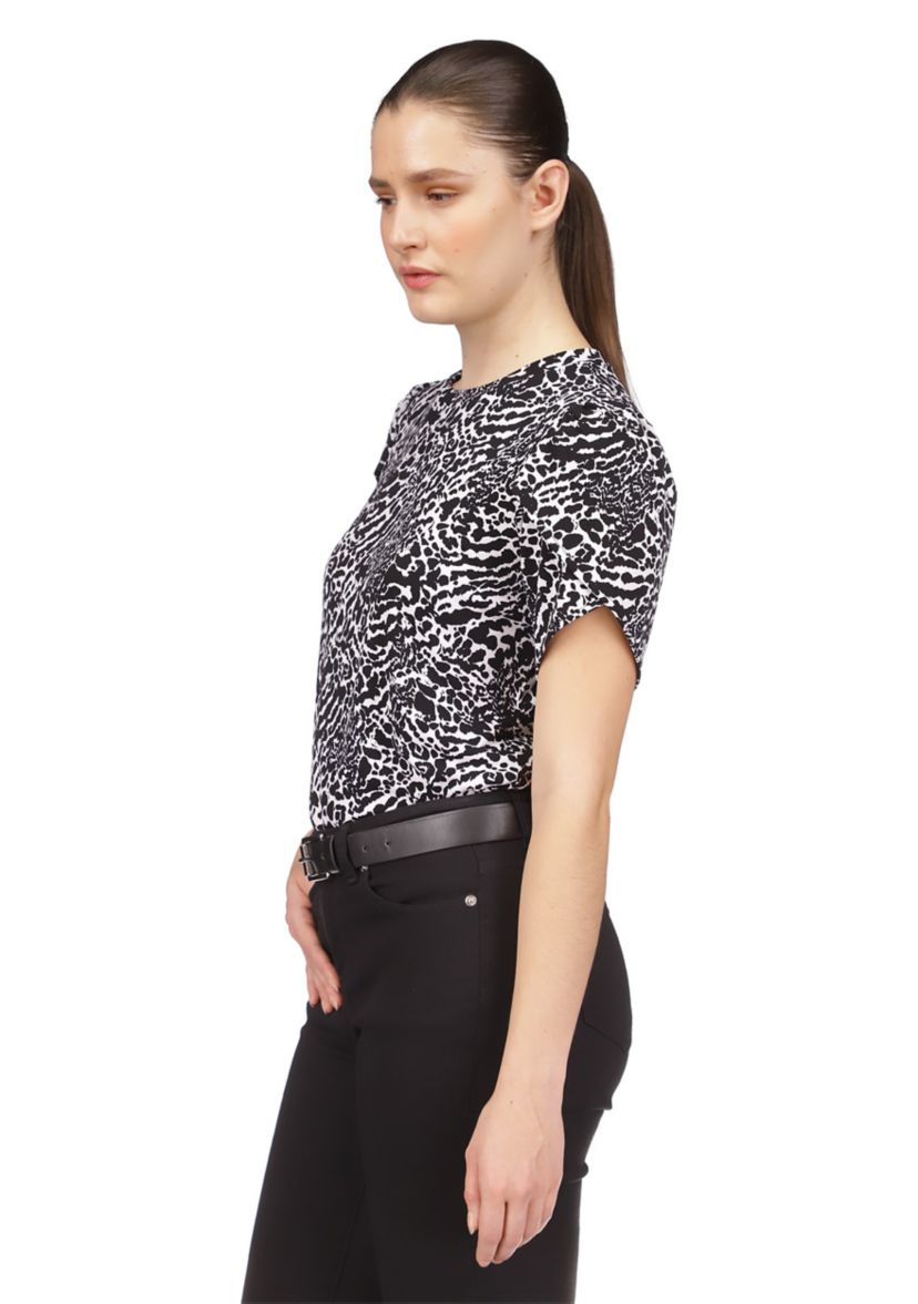 Womens Ocelot Petal Top