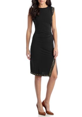 MICHAEL Michael Kors Studded Asymmetrical Hem Dress | belk