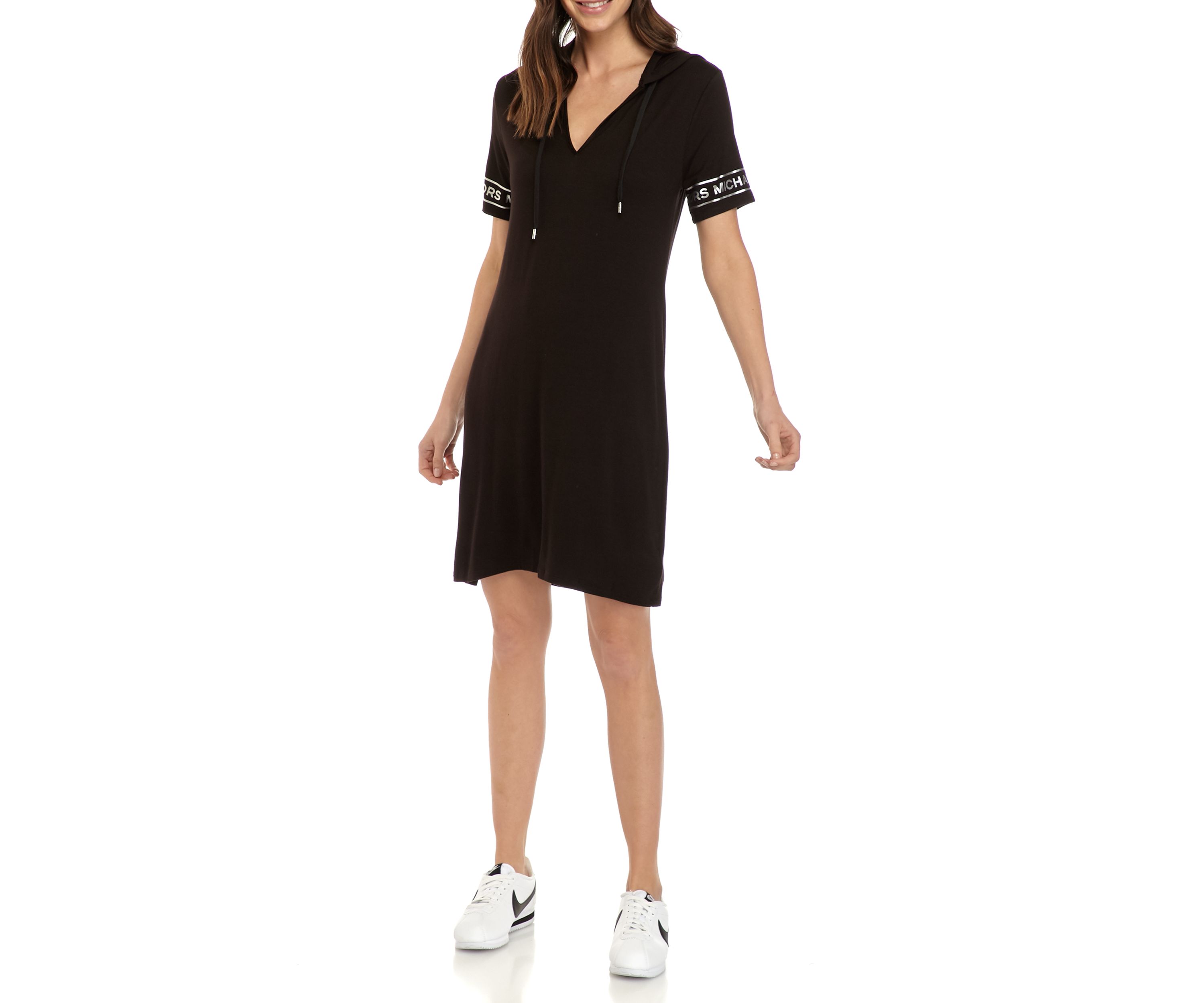 Womens Logo Hoodie Knit Dress