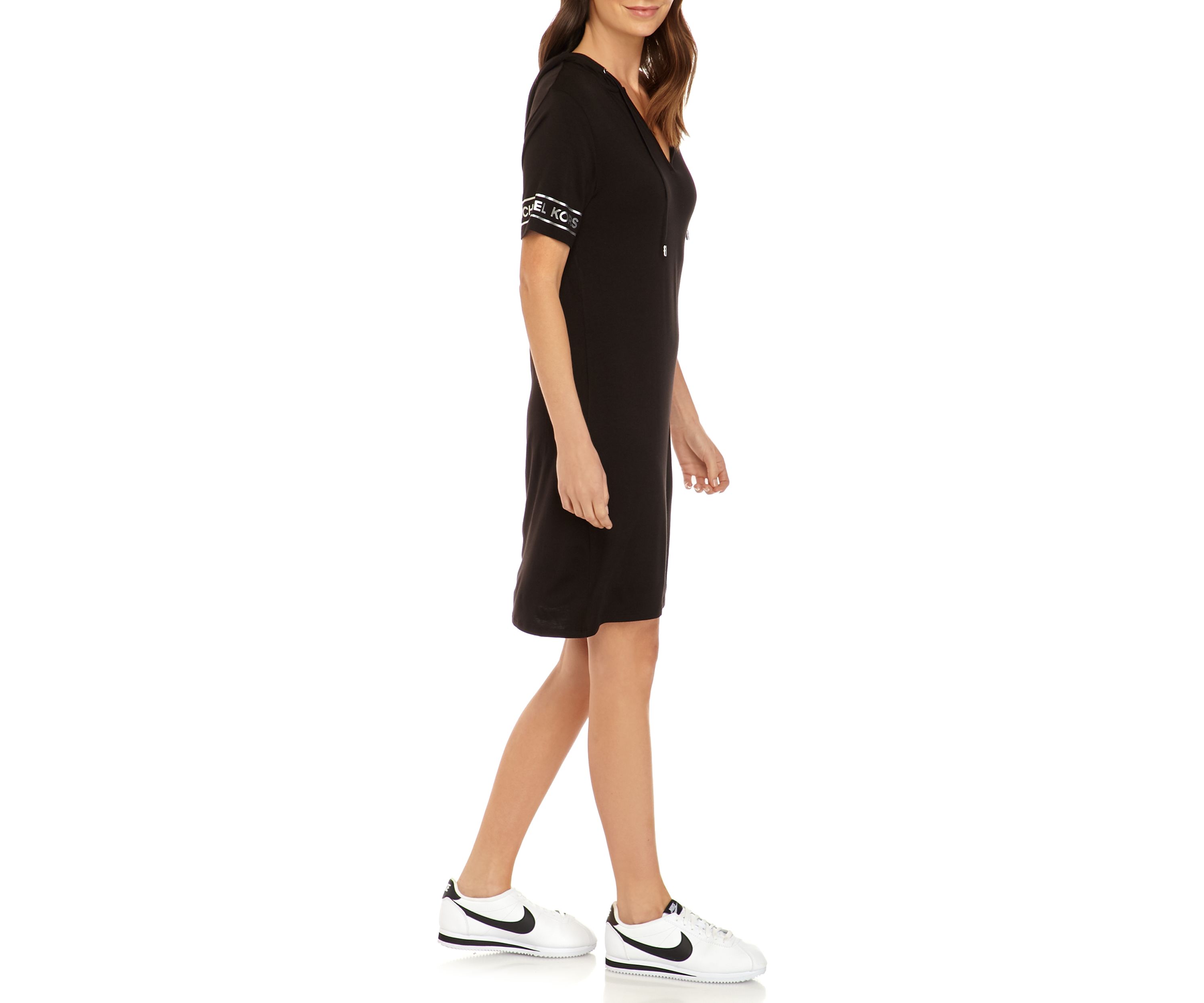 Womens Logo Hoodie Knit Dress