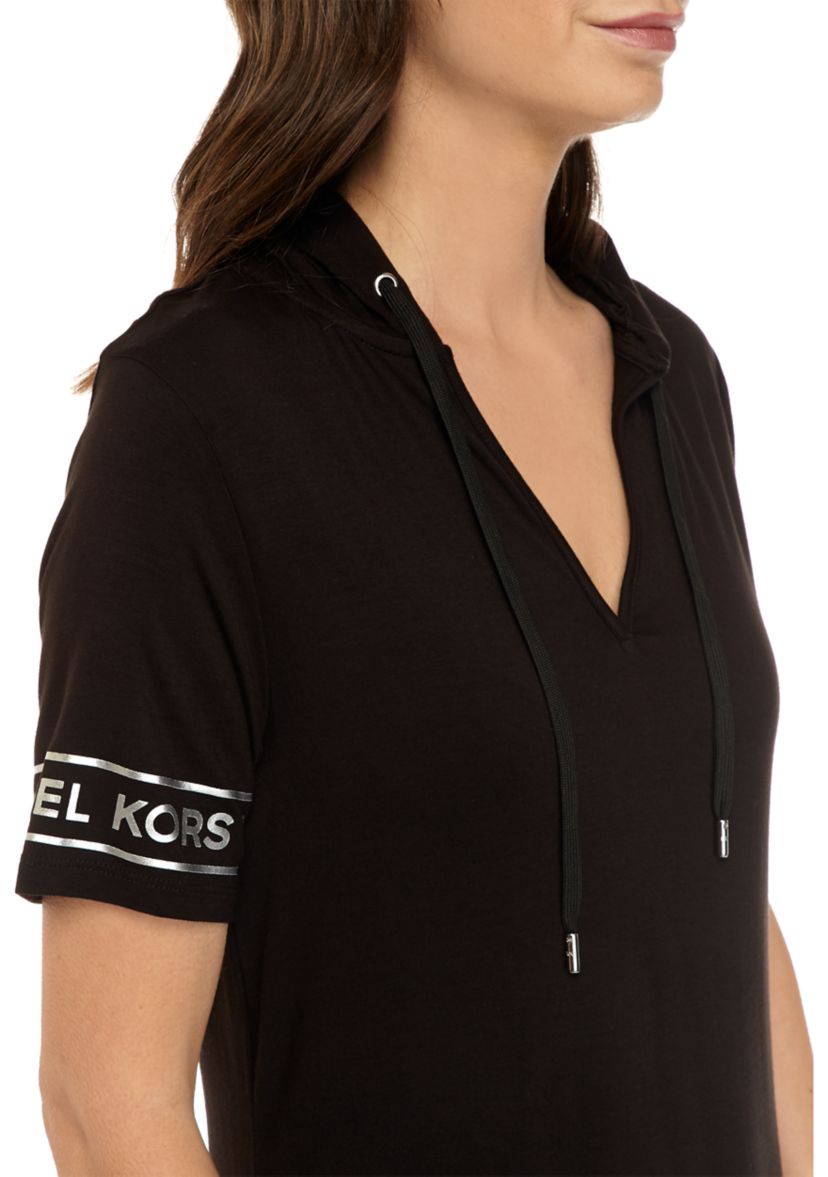 Womens Logo Hoodie Knit Dress