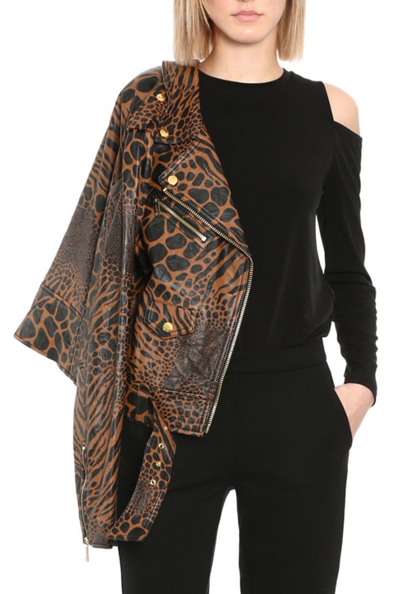 Womens Long Cold-Shoulder Sleeve Solid Top