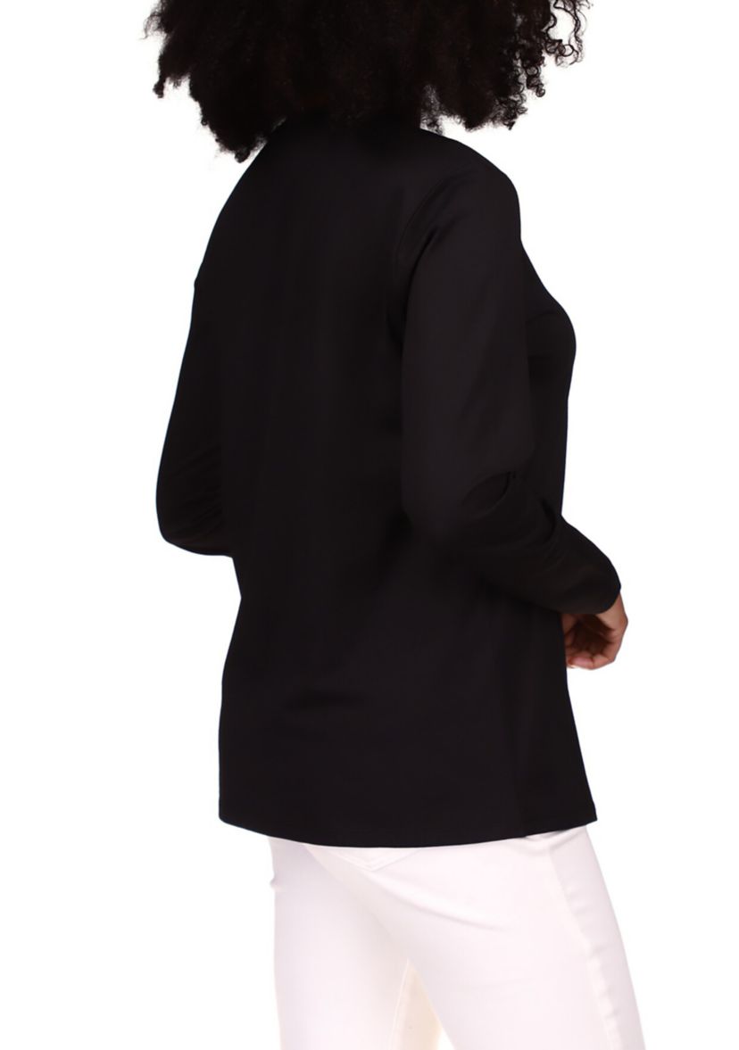 Womens Stud Circle Logo Long Sleeve T-Shirt