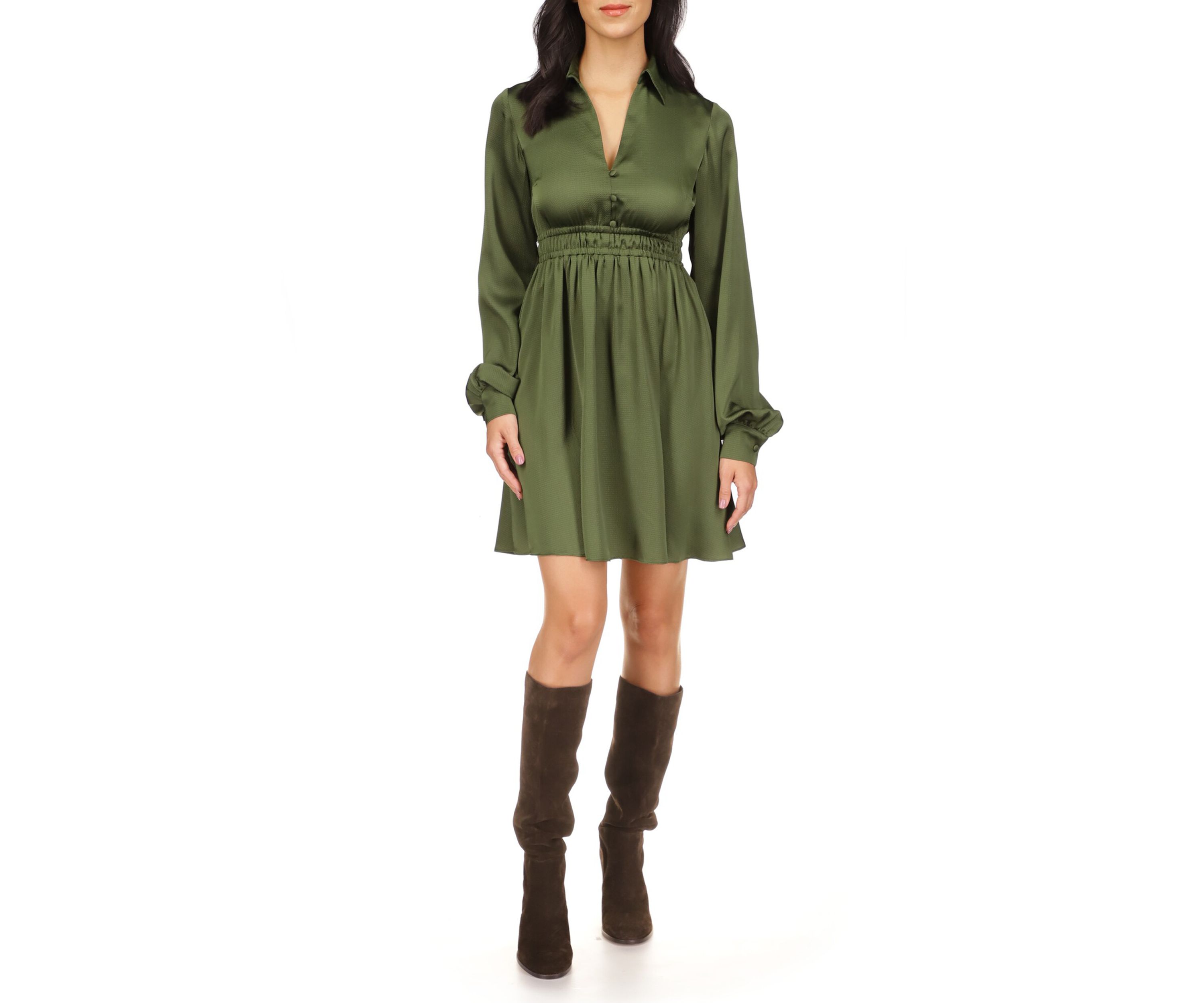 Womens Smocked Mini Dress