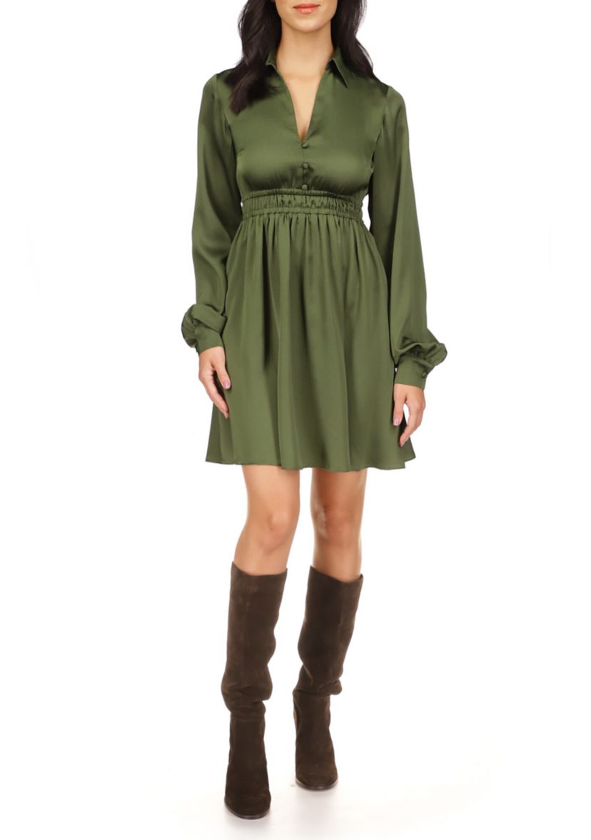 Womens Smocked Mini Dress