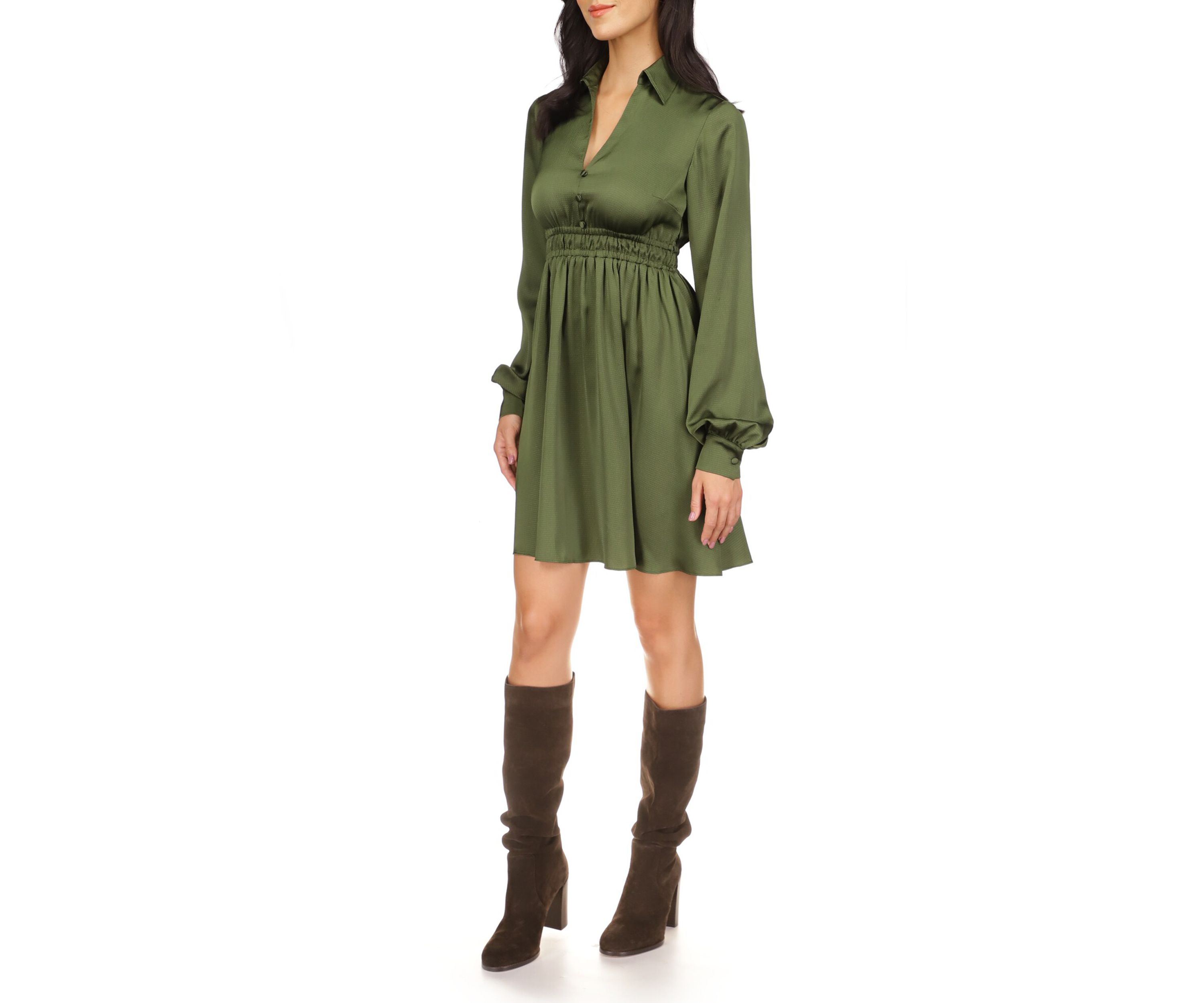 Womens Smocked Mini Dress