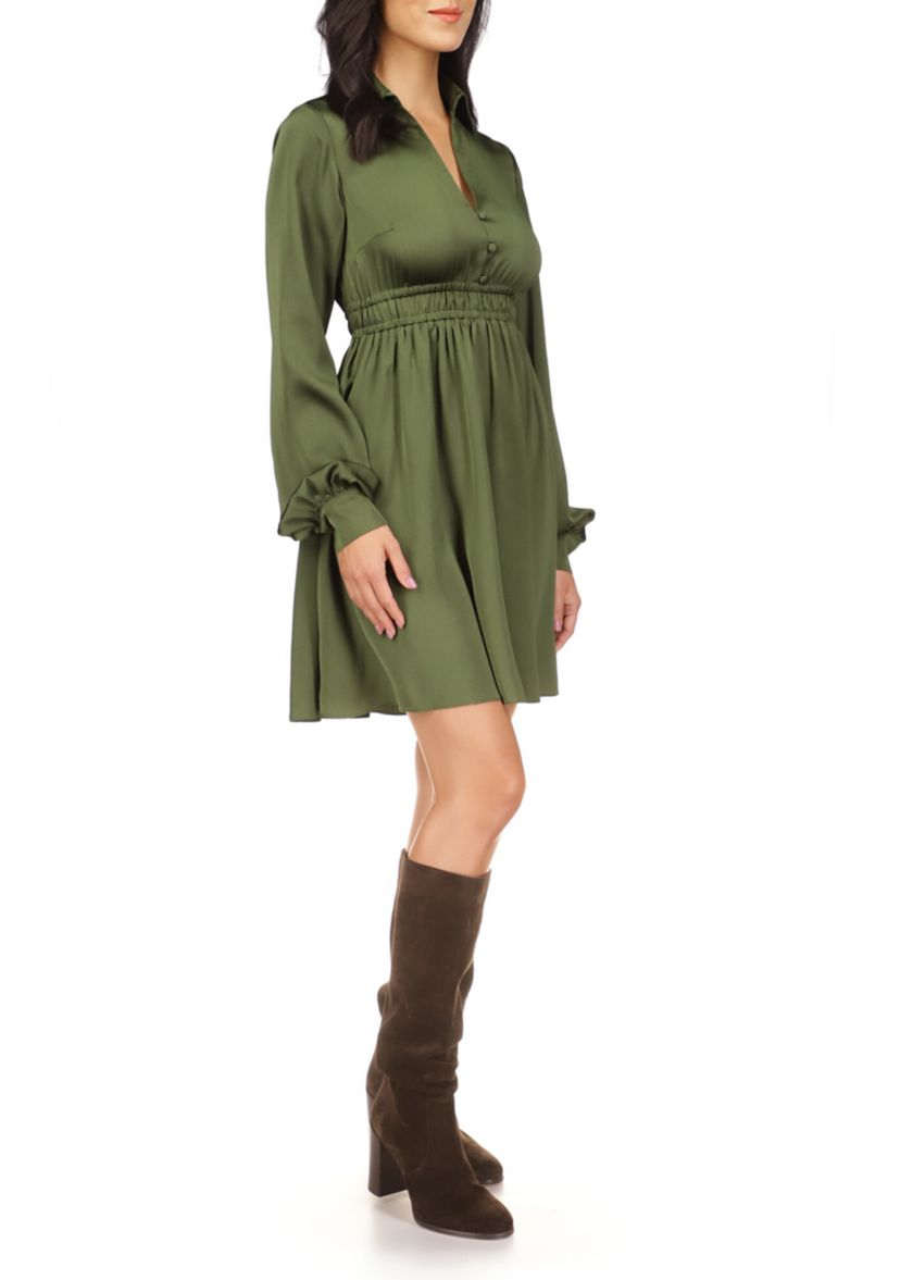 Womens Smocked Mini Dress