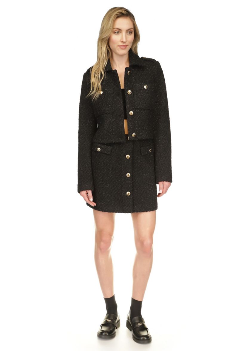 Womens Tweed Collared Jacket 