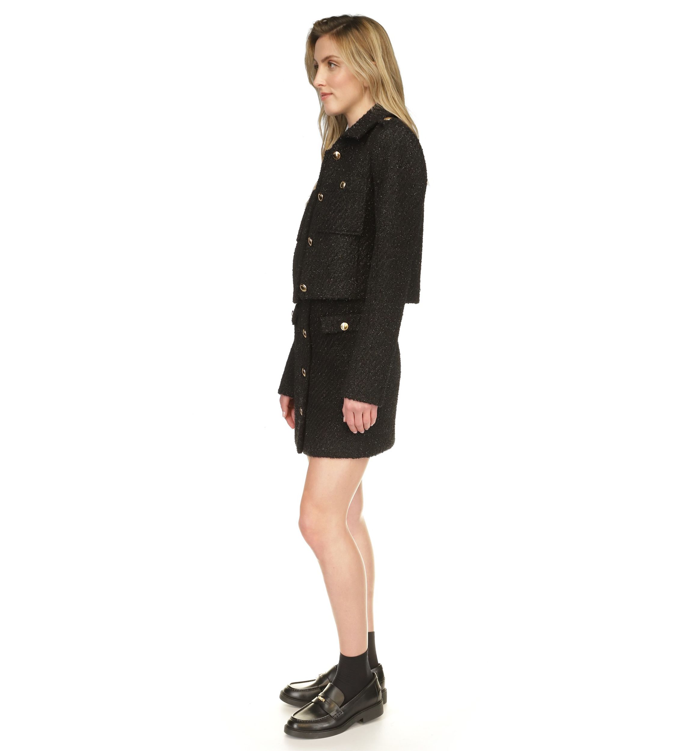 Womens Tweed Collared Jacket 