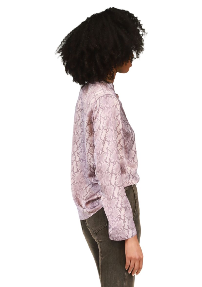 Womens Flare Sleeve Snake Printed Blouse