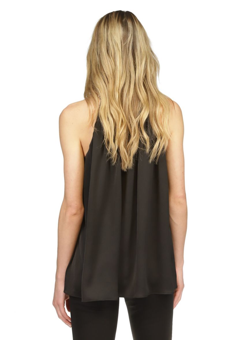 Womens Halter Pleated Blouse