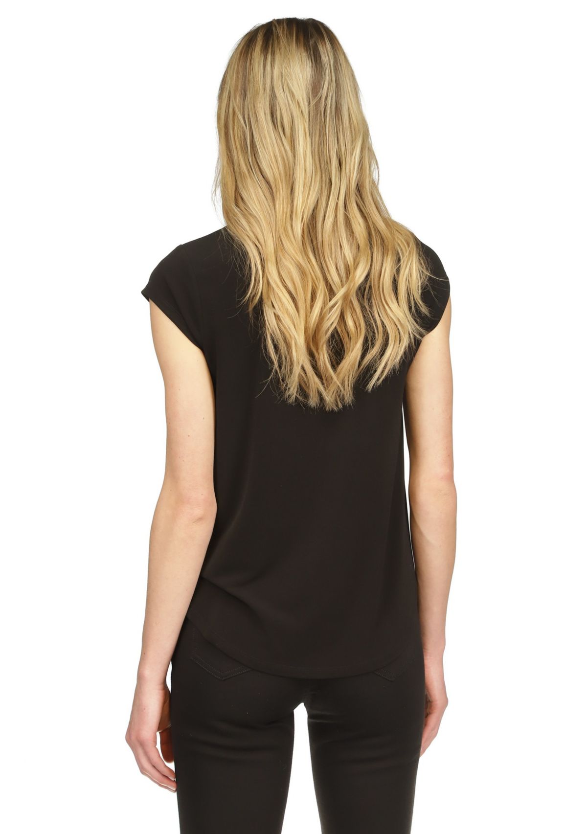 Womens Jewel Neck Knit Top 