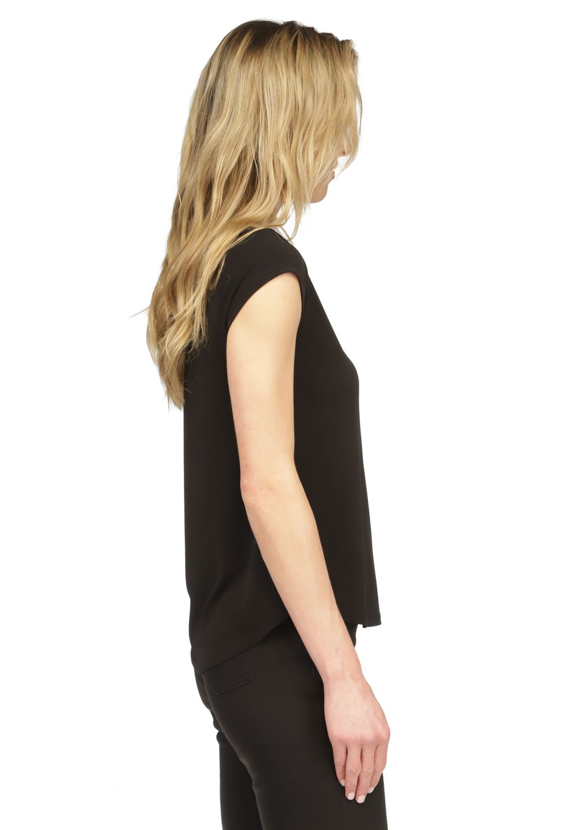 Womens Jewel Neck Knit Top 