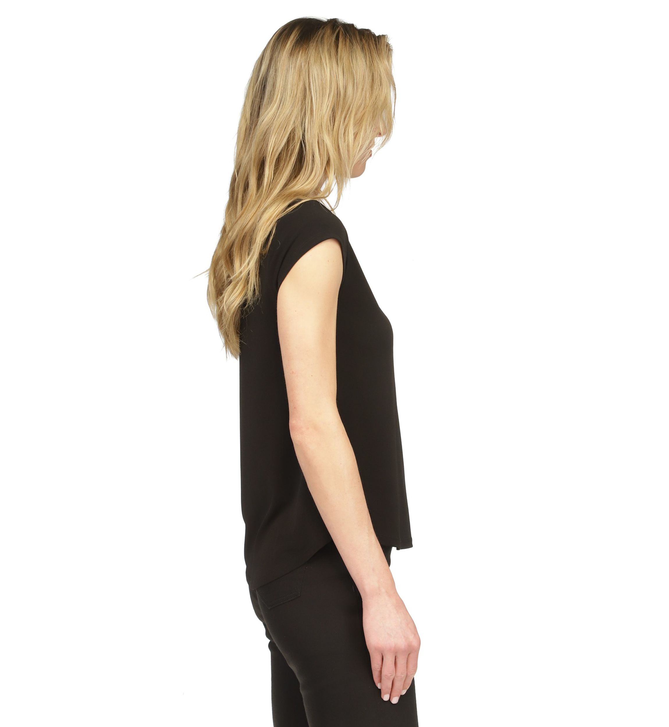 Womens Jewel Neck Knit Top 