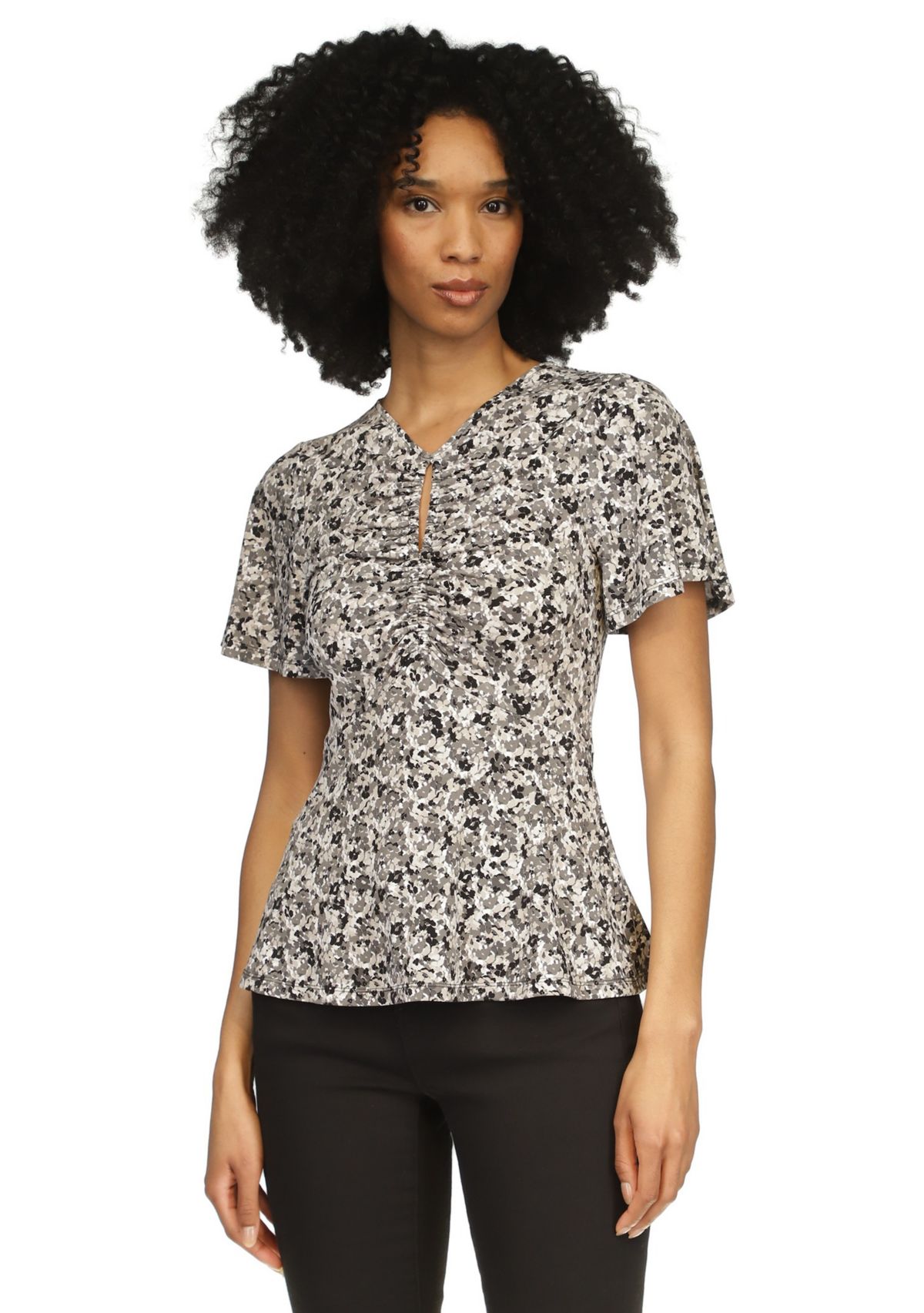 Womens Ditsy Floral Printed Blouse