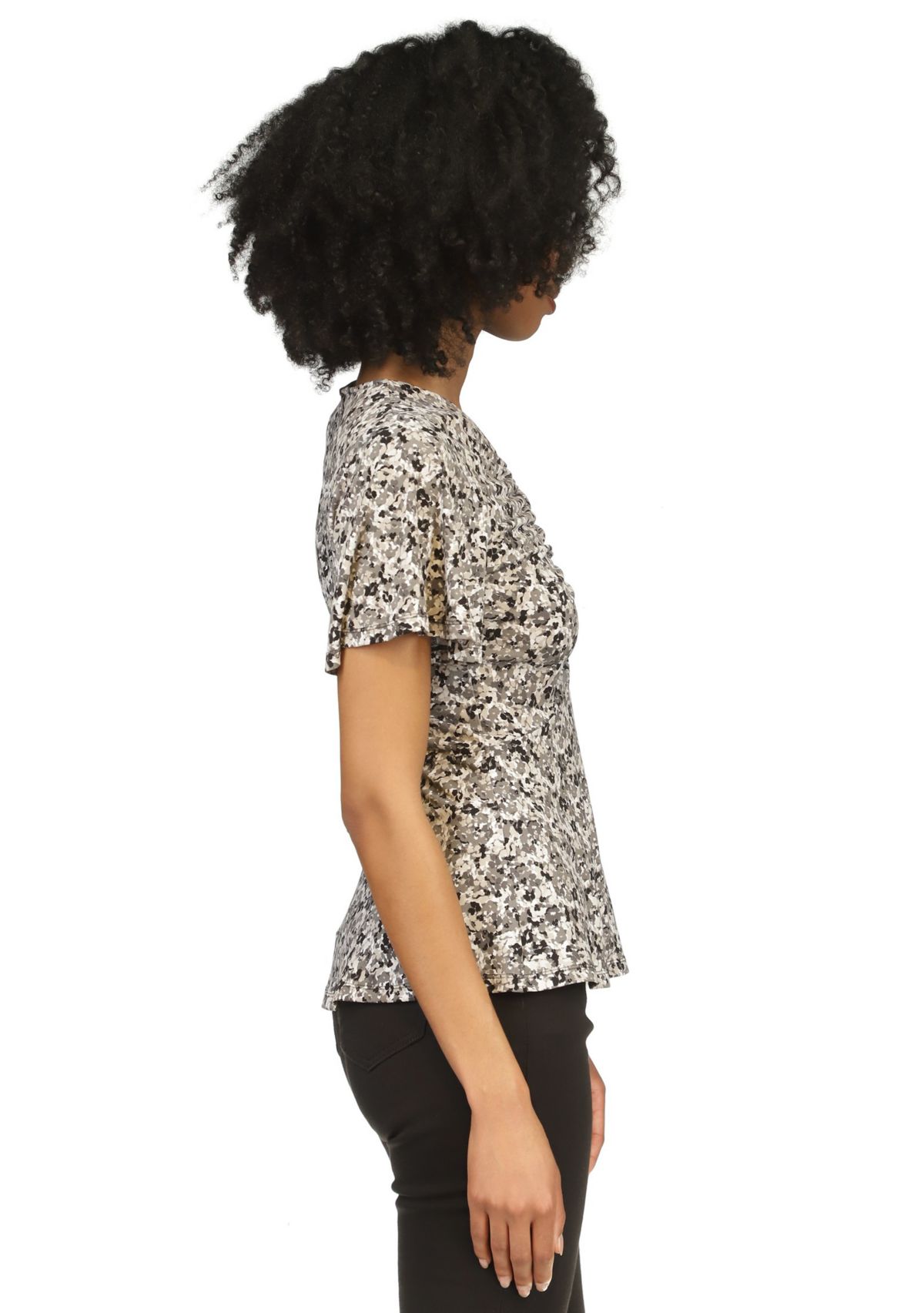 Womens Ditsy Floral Printed Blouse