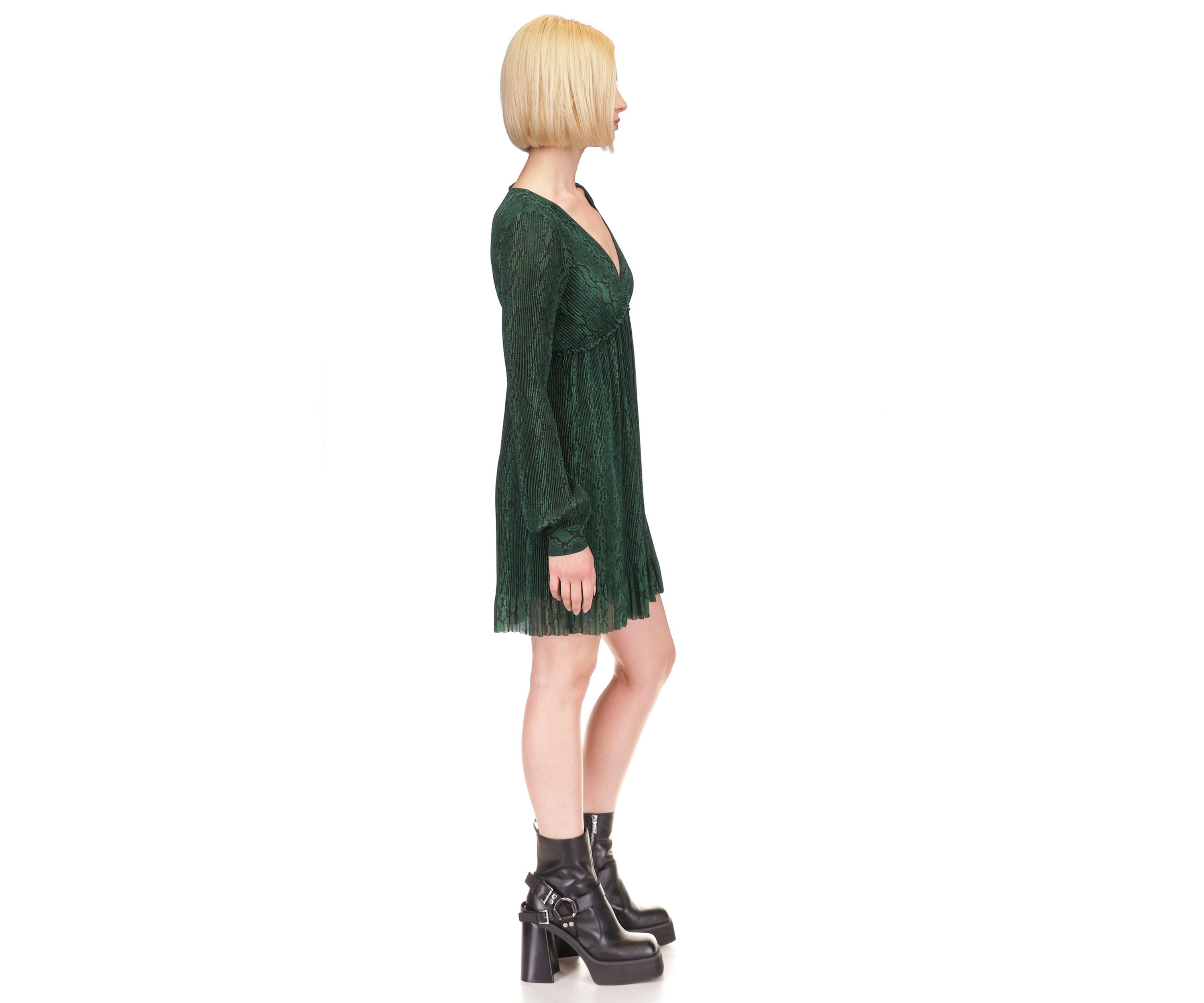 Womens Pleated Mini Dress