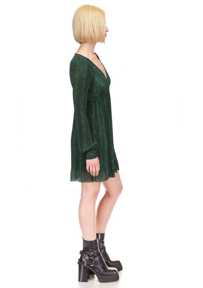 Womens Pleated Mini Dress