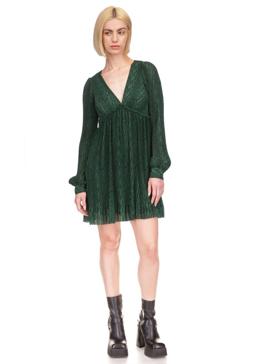 Womens Pleated Mini Dress